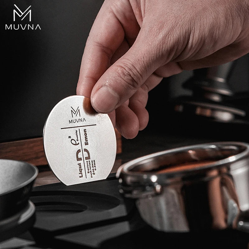 MUVNA Ultra-thin Espresso Puck Screen, Multilayer Metal Coffee Filters with Stainless Steels for 51/54/58mm Portafilter Basket