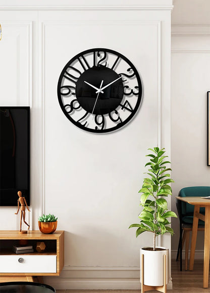 Minimalist transparent Arabic numeral wall clock suitable for living rooms bedrooms kitchens offices and holiday decorations