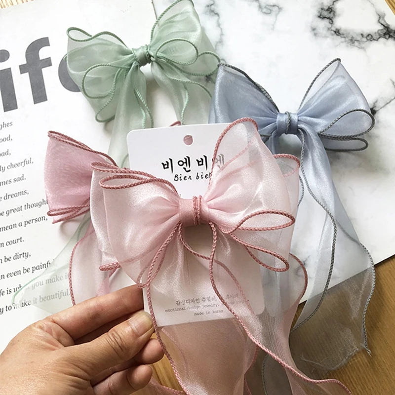 5m 55 χιλιοστά νήματα νήματος Organza Ribbon για DIY Bow Hair Ornament Bouquet δώρο περιτυλίγματος κύματος μεταξωτό άγγιγμα δαντέλας