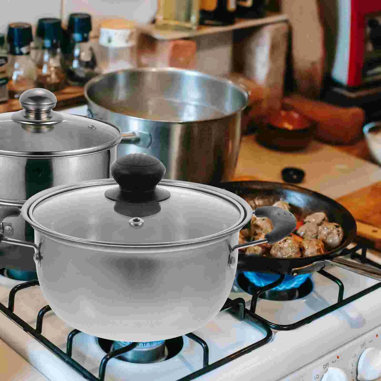 Pot Soep Kook Roestvrij staal Deksel Pan Pasta Pasta Keuken Melk kookgerei Paintpan Noedel Stewnoedels Stockpot Kookhot