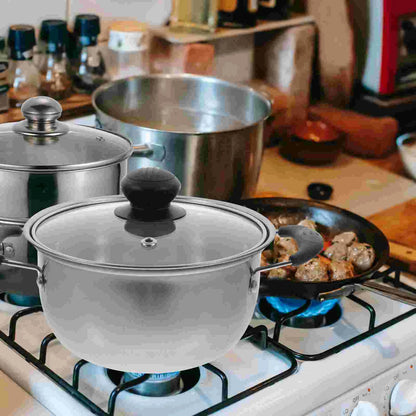 Pot Soup Cooking Stainless Steel Stock Lid Pan Pasta Kitchen Milk Cookware Saucepan Noodle Stew Noodles Stockpot Boiling Hot