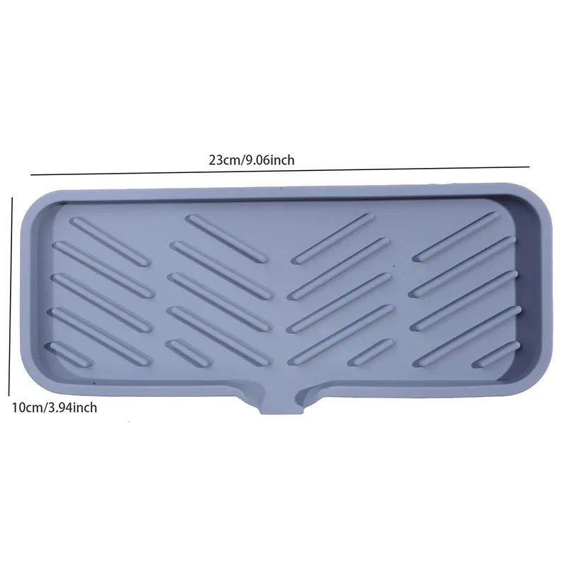 Silicone Robinet Mat Cuisine Plateau d'évier de savon Distor Sponge Drain Pavaz Évier de séchage Plateau de rangement pour comptoir