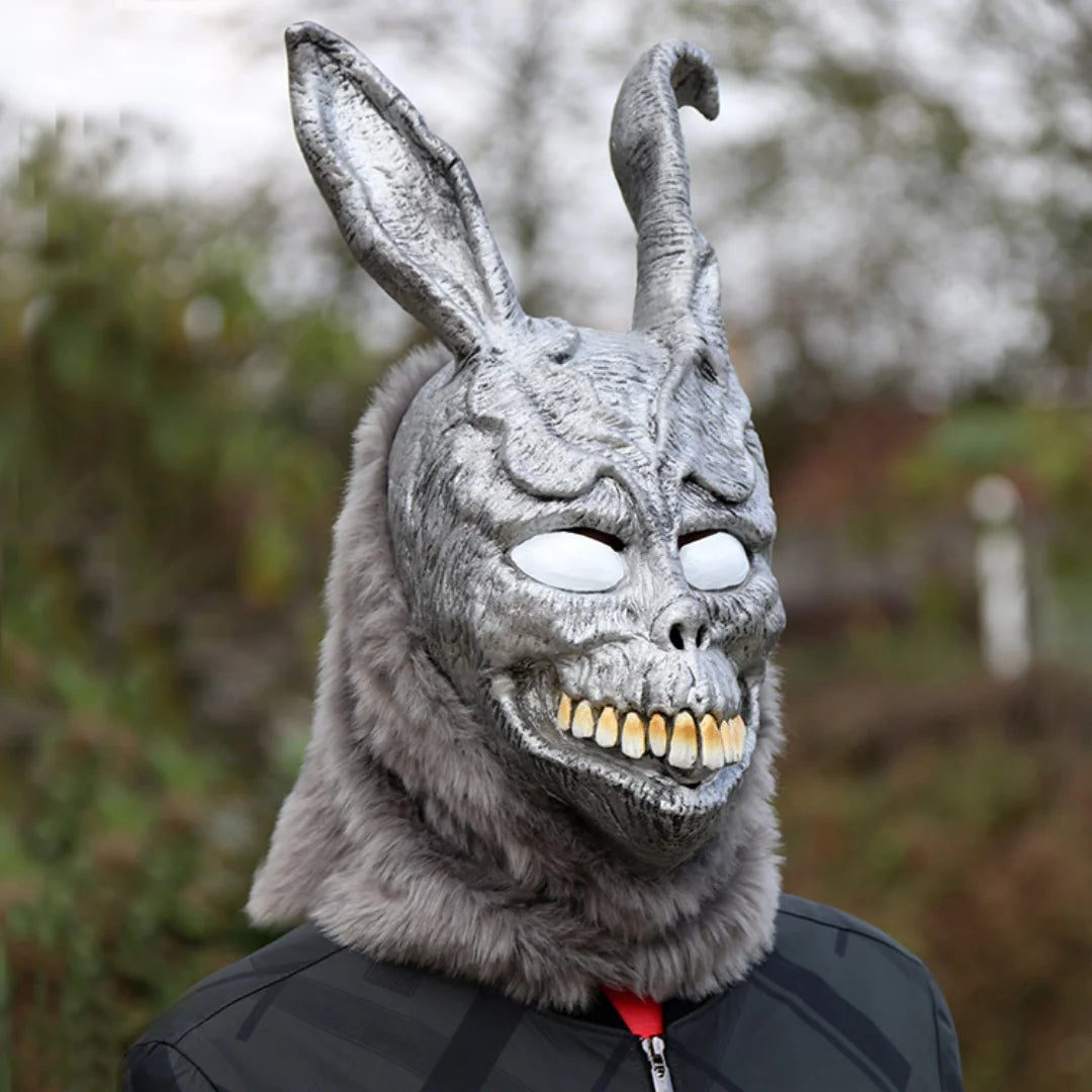 1Pc Horror Frankie Angry Rabbit Mask Scary Evil Halloween Cosplay Masks Funny Animal Full Face Latex Headgear Party Costume Prop