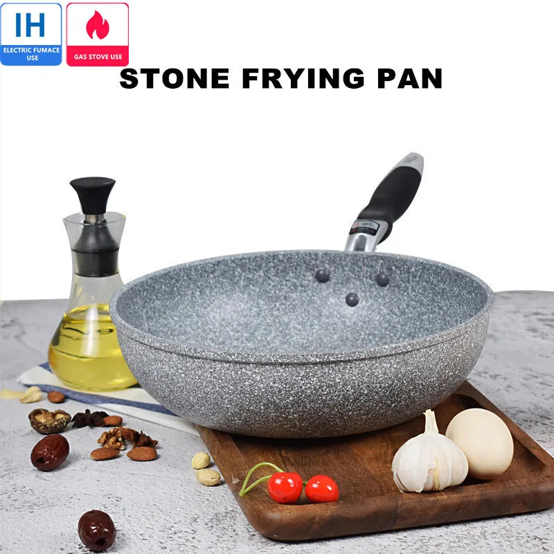 Stick Pan Kesto Stone Fring Wok Pan Home Steak Skillet Pancake Fried Induktio Keitti