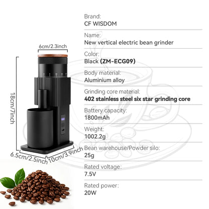Coffee Grinder for Pour Over, Coffee Bean Grinder for French Press, Electric Coffee Grinder Gift for Thanksgiving Christmas