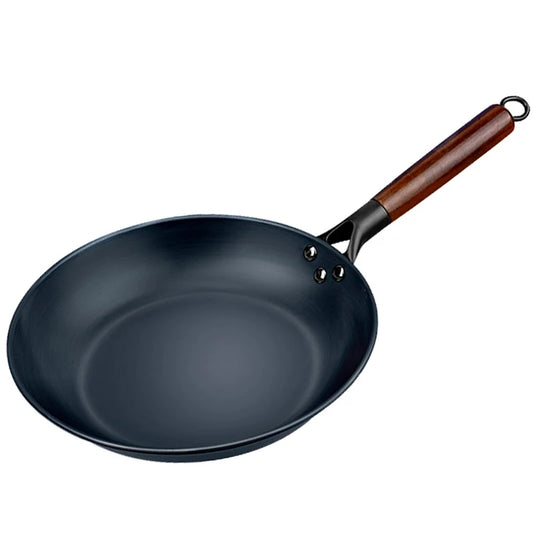 Coating-Free Frying Pan Non Stick Frying Pans Steak Omelette Pancake Skillet Pre-seasoned for Outdoor Barbecue Microwave Safe