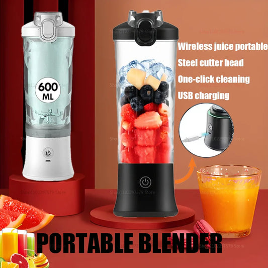 USB Household Rechargeable Electric Juicer 600ml Professional Portable Fruit Mixer Mini Mixer For Smoothie Smoothie Juice