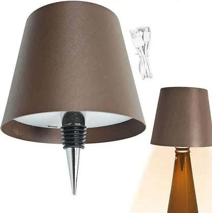 Bezprzewodowa lampa stołowa z butelką Sterowanie dotykowe 3 kolory i bezstopniowe przyciemnianie Lampka nocna do baru na świeżym powietrzu Butelki wina Dekoracyjne lampki na biurko
