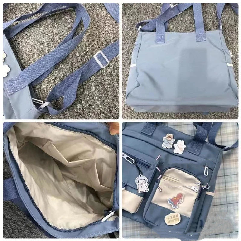 Vízálló vászon nők kézitáskák válltáska nylon női messenger táska Oxford Crossbody táskák Tote könyvtáskák lányok táskák