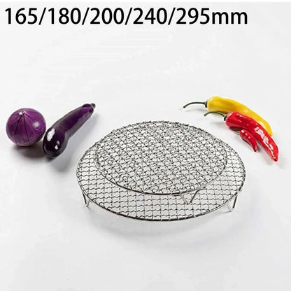 Roestvrijstalen ronde BBQ Net Grill Mesh Roast Nets Bacon Grill Tool Iron Nets Nit-Stick BBQ Mat Grid Outdoor Barbecue Accessori