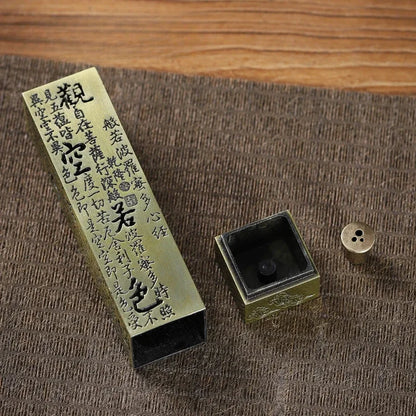 Creative Alloy Buddhist Sutra Incense Stick Burner Vertical Separate Incense Holder Home Office Lucky Decor Zen Ornament Burners