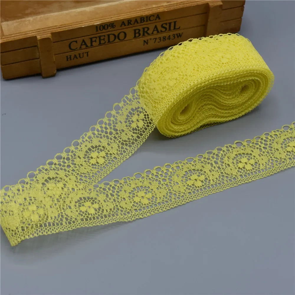 10 Yards/Lot High Quality Beautiful Lace Ribbon Tape 40MM Lace Trim DIY Embroidered For Sewing Decoration african lace fabric