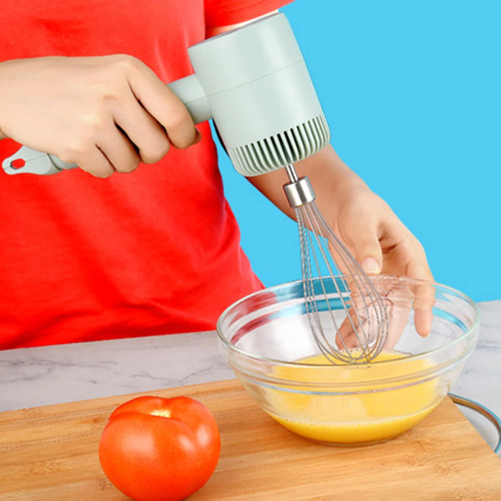 USB Electric Food Mixer Ασύρματο μπλέντερ χεριών Φορητό θραυστήρα σκόρδου 3 ταχύτητες ζύμης κρέμα αυγό Beater ψήσιμο ψησίματος εργαλείο κουζίνας κουζίνας