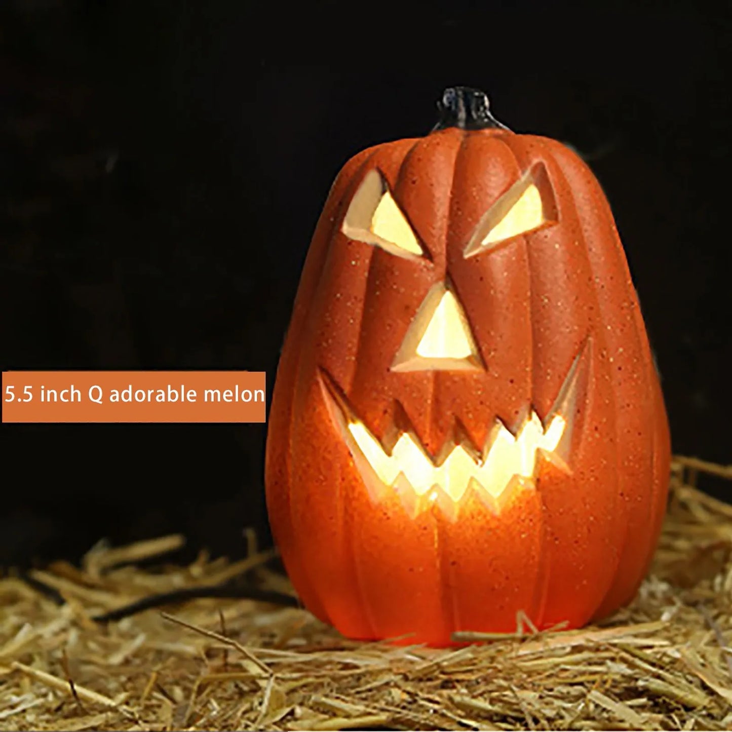 Halloween LED Pumpkin Lantern, LED Light Lamp Lantern Home Provis Bar, Halloween Decor LED Lantern Scene Layout Hjem dekorasjon