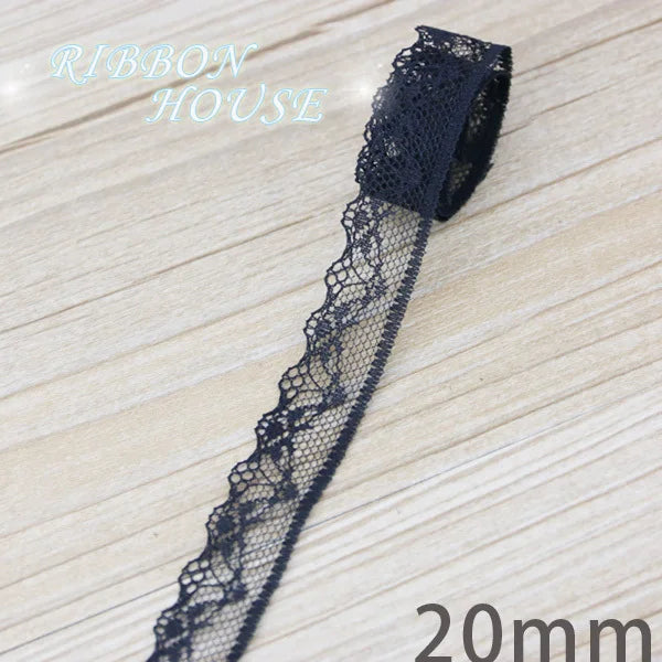 (10 yards/roll) Black lace fabric  ribbon Webbing Decoration Lovely gift packing Material
