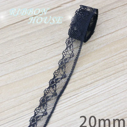 (10 yards/roll) Black lace fabric  ribbon Webbing Decoration Lovely gift packing Material