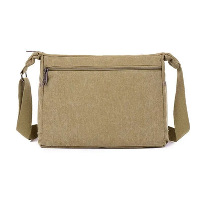 Canvas schoudertas fles mannen vrouwen casual simple mode retro crossbody kruis vierkant multi -layed