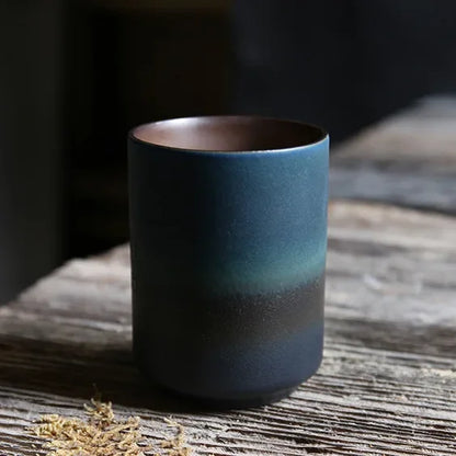 1pc Restaurant Kiln Coffee Cup 200ML Japanese Tea Cup High Temperature Resistant Ceramic Retro Style  Gradient Mug Drinkware