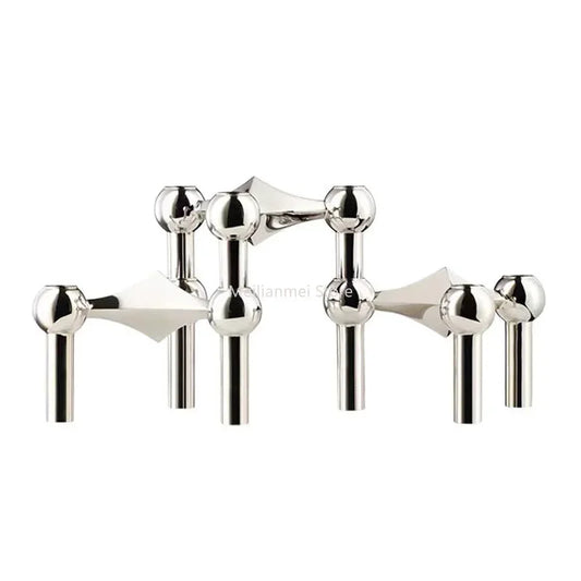 Moleculaire structuur metalen kandelaar Nordic Gold kandelaar middelpunt Woonkamer decoratie geschenk Home Decore Candelabra