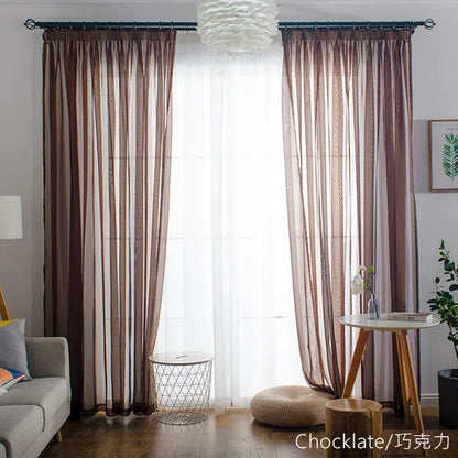1side Romantic Home Decor Rose Voile Perspective Curtains Living Room Window Curtains Tulle Sheer Curtains only window screening