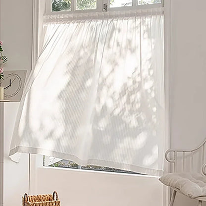 New Elegant Sheer Blinds with Hook-and-Loop Luxury No-Drill Vertical Sheer Panel Curtain Self-Adhesive Privacy Sheer Curtain