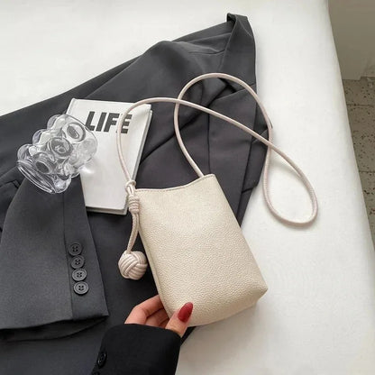 Women Leather Small Crossbody Bag Designer Cell Phone Bag Lightweight Fashion Shoulder Bag Ladies Travel Purse