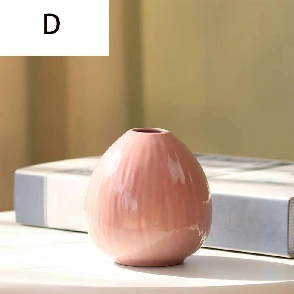 Simple ceramic vase decoration, living room home dining table decoration, hydroponic plant small vase