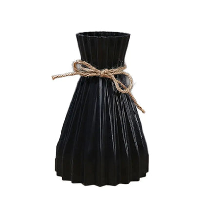 Creative Origami Vase European Pleated Vase Plastic Waist Folding Flower Vase Folding Paper Style Dry Flower Bottle Modern