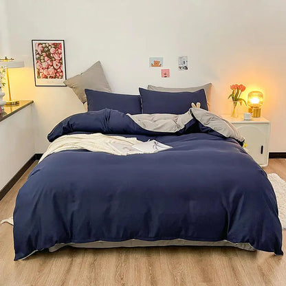Bonenjoy 1 pc housse de couette  Dark Gray Color Duvet Cover Double Size funda nordica cama 150 Queen/King Size Bed Cover