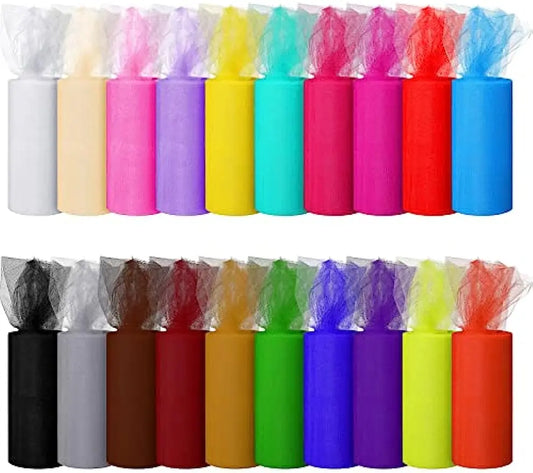 Tulle Rolls Tulle Fabric 6" X 25Yards (15cm*22.8m) for Decorations Tutu Weddings Costumes Skirts Parties Gift Bow Baby Shower