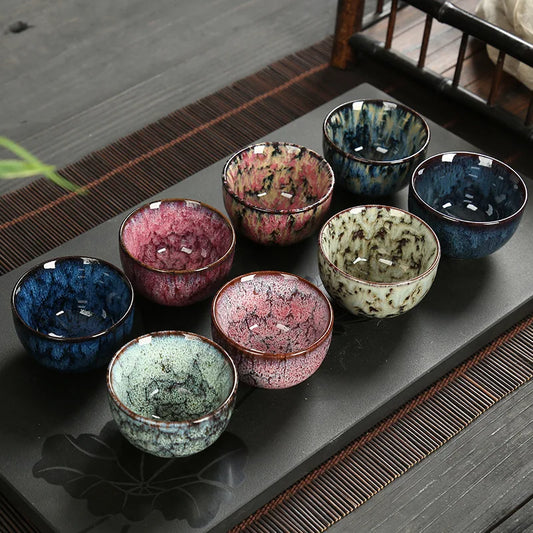 1pcs Mini Téi Bowl Kiln Transformatioun Keramik Teampet Cup Chinese Kung FU TEKTAPTO POCS PLACTE CSULS