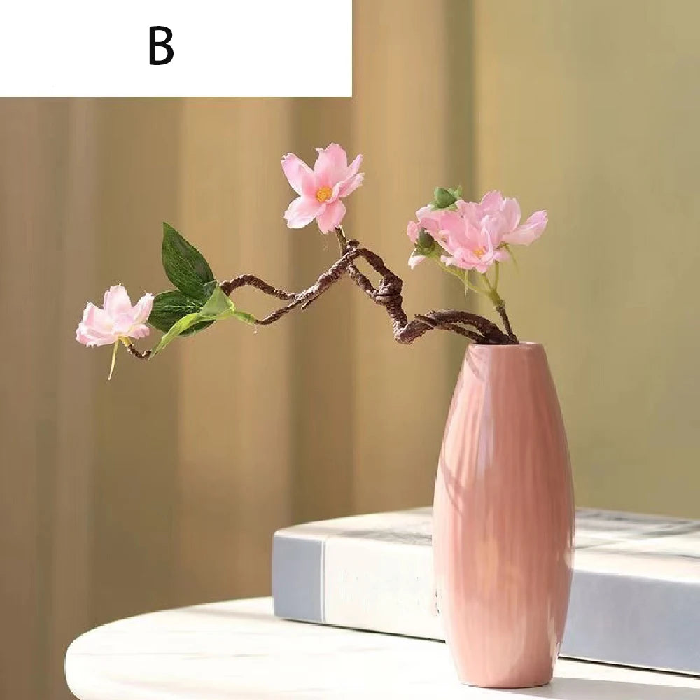 Simple ceramic vase decoration, living room home dining table decoration, hydroponic plant small vase