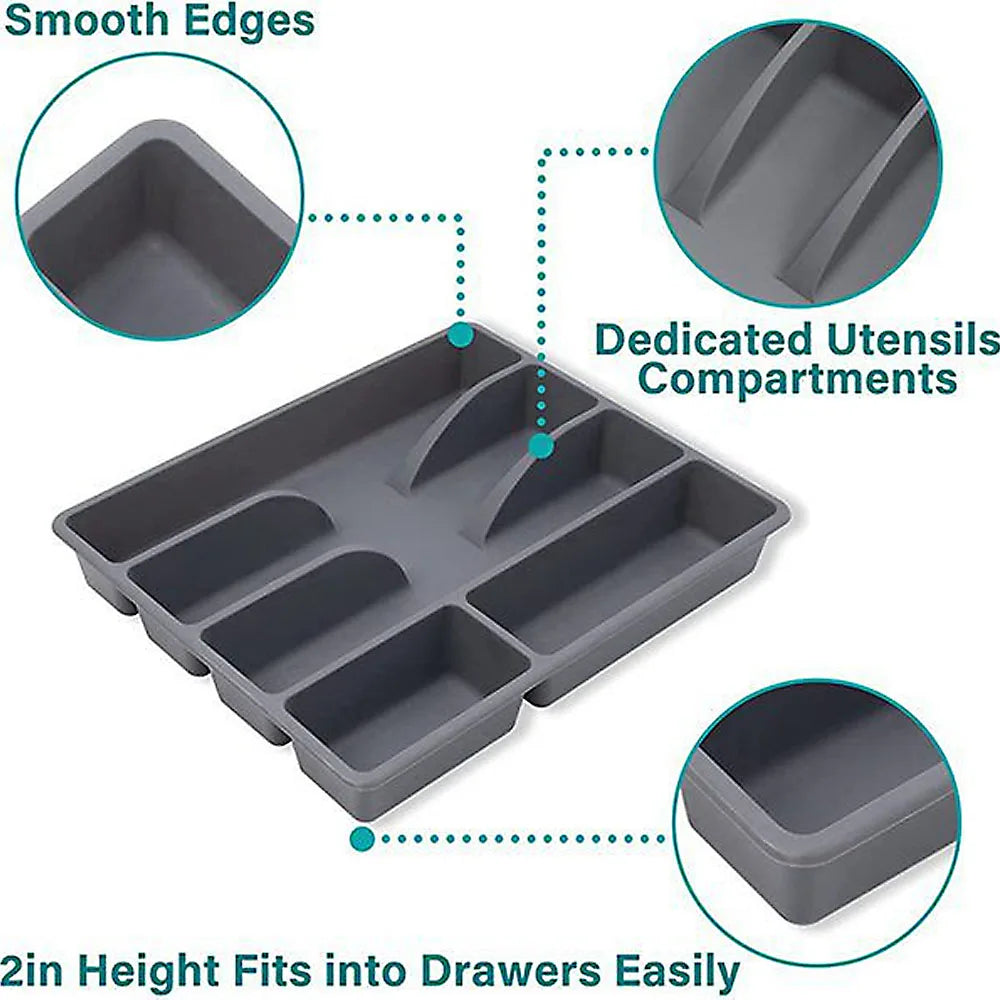 Opslagrek Organisator Box Uitrusting Organisator Cutlery Organizer Tray Plastic Flatare Organisatoren