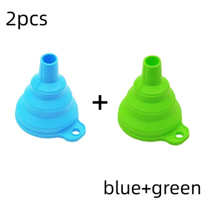 mini Foldable Funnel Silicone Collapsible Portable Funnels for Fuel Hopper Beer Oil Kitchen Accessories Tools  Items
