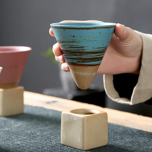 1pc estilo japonês estilo retro cerâmica xícara de café com cerâmica áspera xícara de chá de leite de porcelana