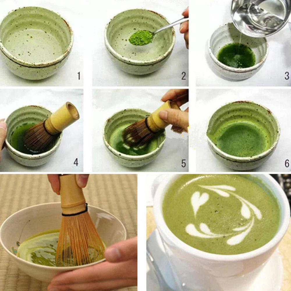 Bambus Matcha Whisk gréng Téi Pull Pinselmatder Matcha Ta Teaker-Teaker Rouser Handwierksgeschäfter