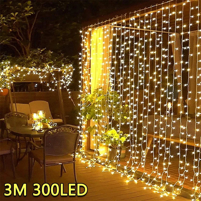 3M LED κουρτίνας φώτα φώτα νεράιδα διακόσμηση USB Holiday Garland Lam