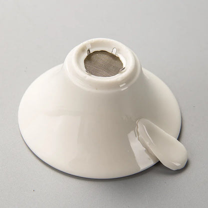 Kung Fu Tea Set Accessories Ceramic Buddhism Tea Filter,tea Infuser Reusable Herbal Strainer Loose Coffee Leaf Spice Filter