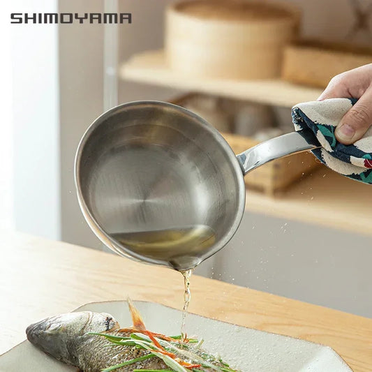 Shimoyama 12cm äggpanna non-stick omelette frukost matlagning kastrull rostfritt stål kök liten stekpanna