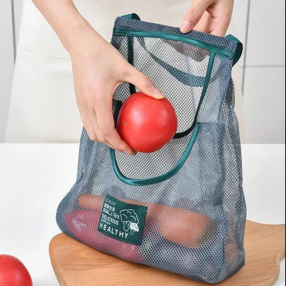 Fruit and Vegetable Storage Bag Kitchen Single and Double Layer Onion Ginger Garlic Storage Mesh Bag Multifunctional Storage Bag