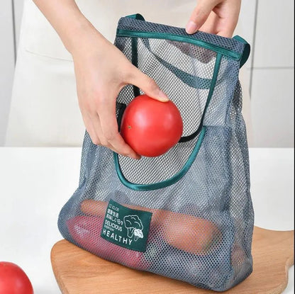 Fruit and Vegetable Storage Bag Kitchen Single and Double Layer Onion Ginger Garlic Storage Mesh Bag Multifunctional Storage Bag