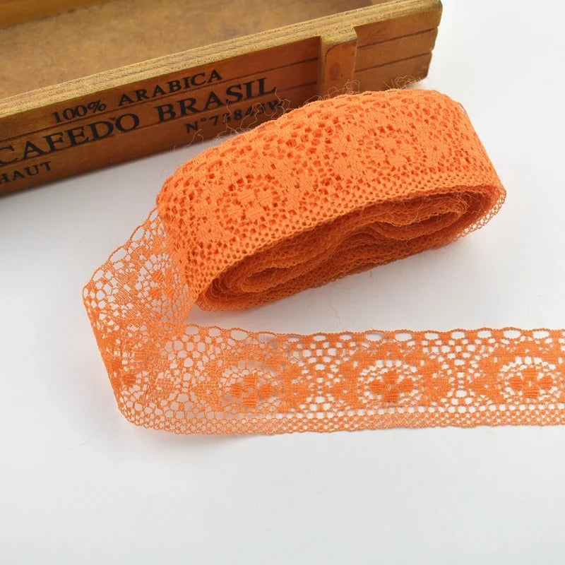 10 Yards/Lot High Quality Beautiful Lace Ribbon Tape 40MM Lace Trim DIY Embroidered For Sewing Decoration african lace fabric