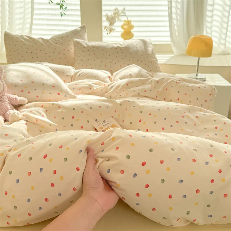 Cute Dog Printed Duvet Covet Set Brown Color Comforter Cover with Pillowcase for Kids Single/Queen/King housse de couette Full