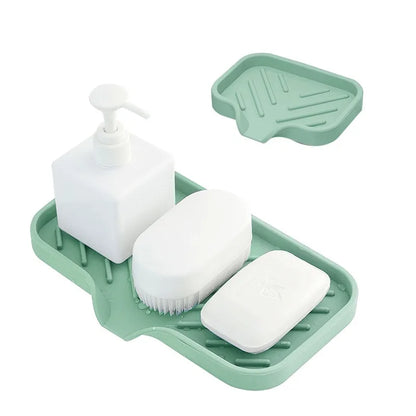 Silicone Robinet Mat Cuisine Plateau d'évier de savon Distor Sponge Drain Pavaz Évier de séchage Plateau de rangement pour comptoir