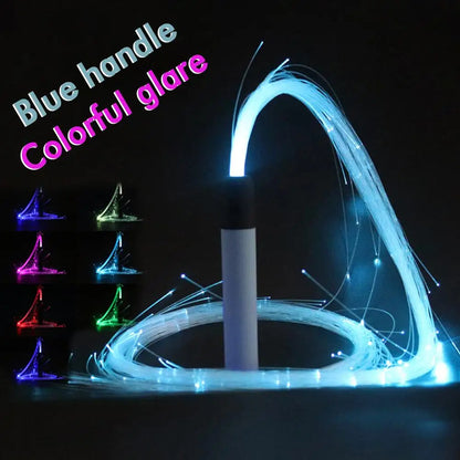 LED Fiber Optic Whip 360° Swivel Super Bright Light Up Rave Toy Pixel Flow Lace Dance Festival Night Atmosphere Props For Party