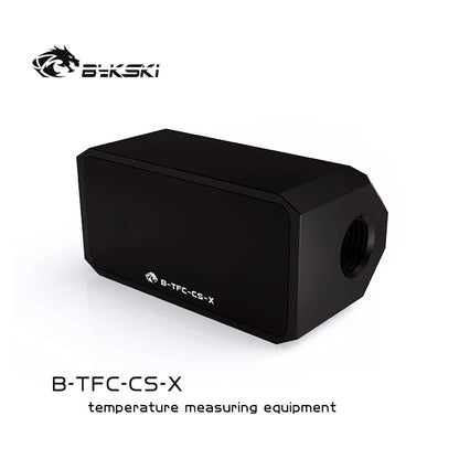 BYKSKI B-TFC-CS-X PC Medidor de flujo de refrigerador de líquido Termómetro de flujo temperamento 3 en 1 Monitor de enfriamiento de agua Pantalla OLED digital