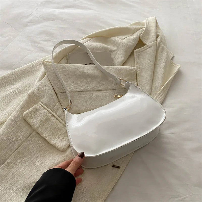 Stylish Solid Color Shoulder Bag, Mini Women'S Underarm Bag, Secure Zipper Wallet, Phone Pouch, Perfect Gift Choice, Fixed Strap