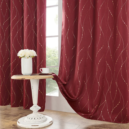 1 piece of blackout curtains, light-reducing and heat-insulating curtains for living room, bedroom, office decoration