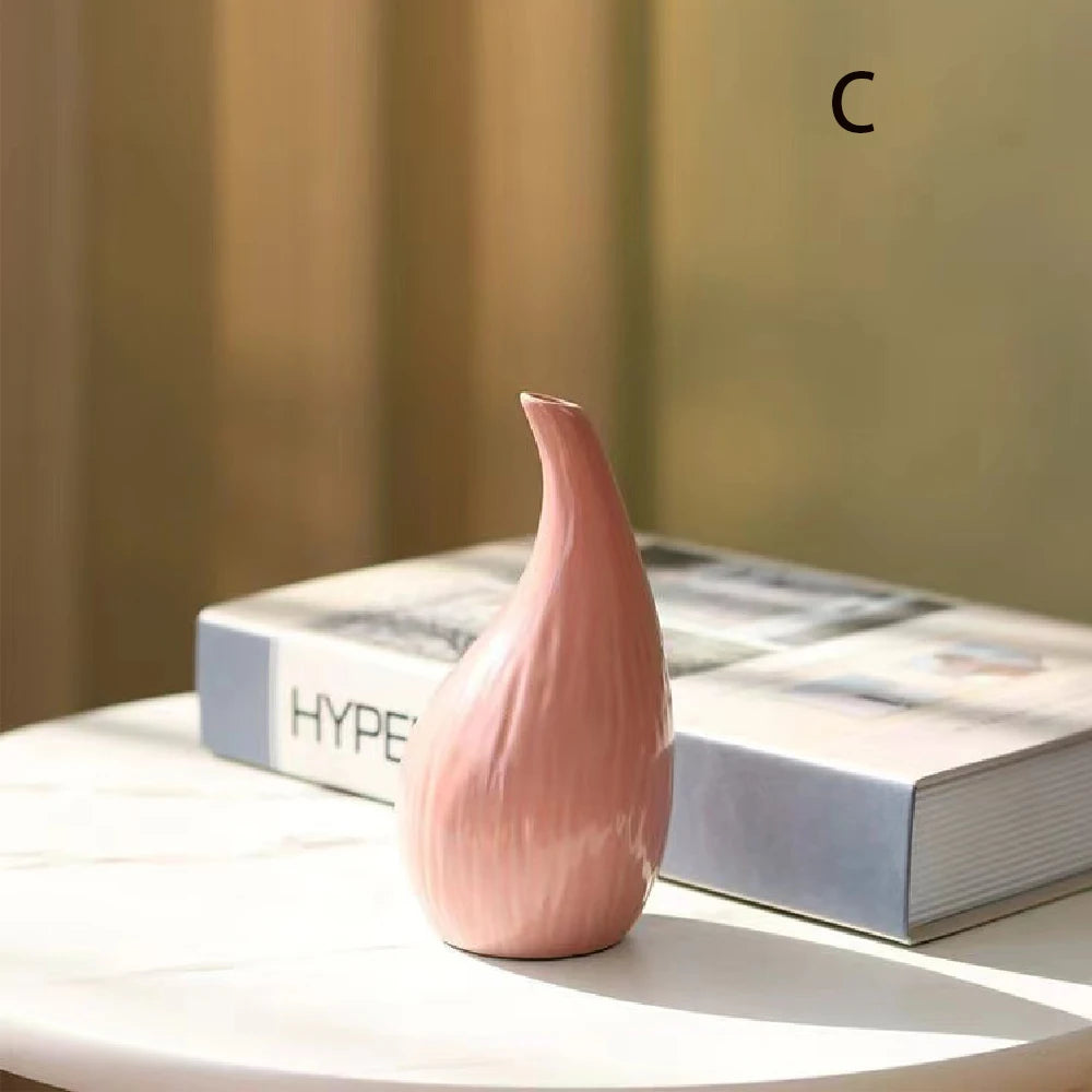 Simple ceramic vase decoration, living room home dining table decoration, hydroponic plant small vase