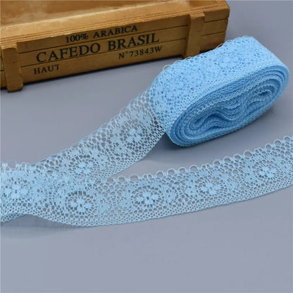 10 Yards/Lot High Quality Beautiful Lace Ribbon Tape 40MM Lace Trim DIY Embroidered For Sewing Decoration african lace fabric